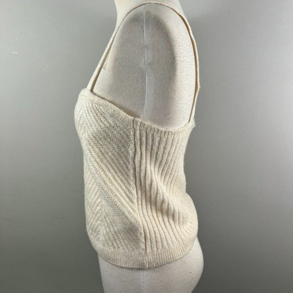 NWOT VERO‎ MODA Cream Knit Crop Top Tank Top (L) - Picture 4 of 8
